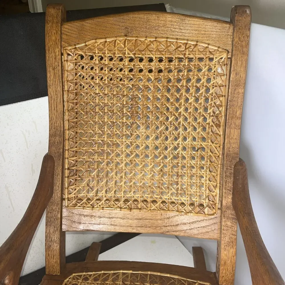 Vintage Child/Doll Bentwood Lincoln Bamboo Cane Rocking Chair Thonet Style